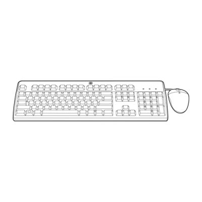 HPE 631344-B21 Tastatur Maus enthalten USB QWERTY UK Englisch Schwarz
