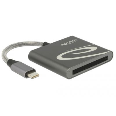 DeLOCK 91745 Kartenleser USB 3.2 Gen 1 (3.1 Gen 1) Type-C Schwarz, Silber