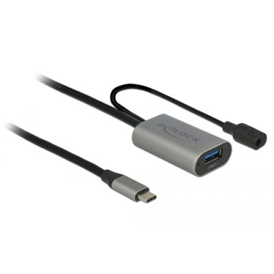 DeLOCK 85391 USB Kabel 5 m USB 3.2 Gen 1 (3.1 Gen 1) USB A USB C Schwarz, Grau