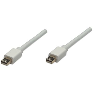 Manhattan Mini-DisplayPort-Kabel, Mini-DisplayPort-Stecker auf Mini-DisplayPort-Stecker, 2 m, weiß