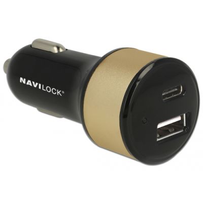 Navilock 63069 Ladegerät für Mobilgeräte Universal Schwarz Zigarettenanzünder Auto