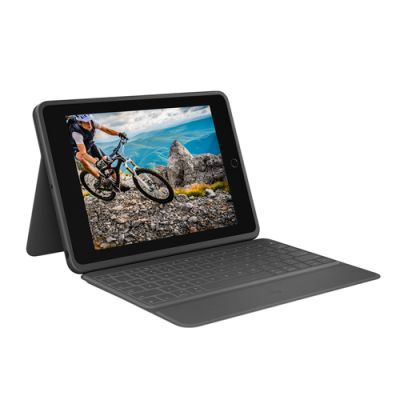 Logitech Rugged Folio Graphit Smart Connector QWERTY Spanisch