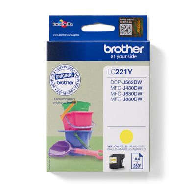 Brother LC221Y Druckerpatrone 1 Stück(e) Original Gelb