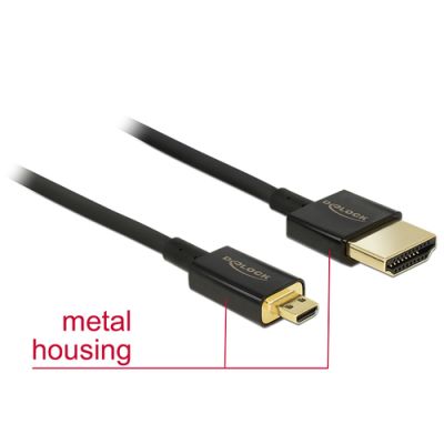 DeLOCK 85118 HDMI-Kabel 0,25 m HDMI Typ A (Standard) HDMI Type C (Mini) Schwarz
