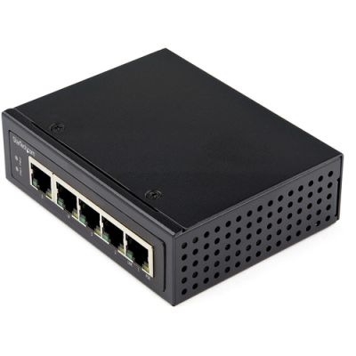 StarTech.com Industrial 5 Port Gigabit PoE Switch - 30W - Power Over Ethernet Switch - GbE PoE+ Unmanaged Switch - Rugged High Power Gigabit Network Switch IP-30/ -40°C bis 75°C