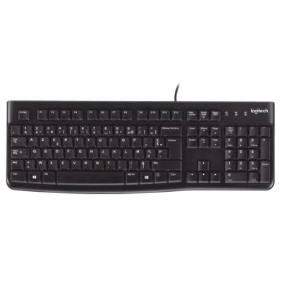 Logitech K120 Corded Keyboard Tastatur USB AZERTY Belgisch Schwarz