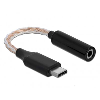 DeLOCK 66304 Handykabel Schwarz, Transparent 0,115 m USB C 3.5mm