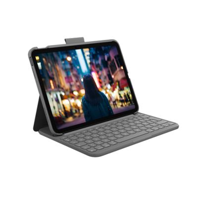 Logitech Slim Folio Grau Bluetooth QWERTY Spanisch