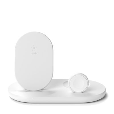 Belkin Boost Charge Kopfhörer, Smartphone, Smartwatch Weiß USB Kabelloses Aufladen Schnellladung Drinnen