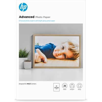 HP Advanced Fotopapier, glänzend, 250 g/m2, A3 (297 x 420 mm), 20 Blatt