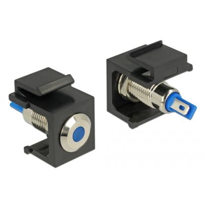 DeLOCK 86461 Drahtverbinder Keystone LED Schwarz, Blau, Edelstahl