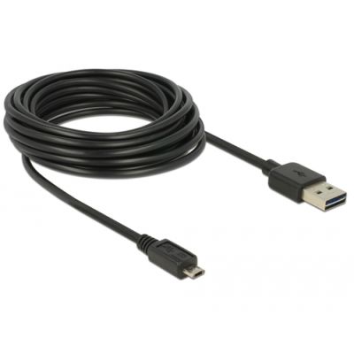 DeLOCK 85560 USB Kabel 5 m USB 2.0 USB A Micro-USB B Schwarz