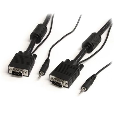 StarTech.com 10m Monitor-VGA-Koaxial-Videokabel mit Audio für hohe Auflösung - HD15 Stecker/Stecker