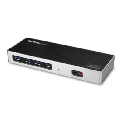 StarTech.com USB-C und USB-A Dock - Dual Monitor 4K 60Hz Dock DisplayPort + HDMI - Hybrid USB 3.0 Dockingstation für USB-C / USB-A Laptops - 6x USB Typ A, GbE - USB 3.1 Gen 1 - Mac/Windows