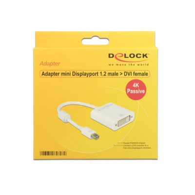 DeLOCK 62606 Videokabel-Adapter 0,2 m Mini DisplayPort DVI-I Weiß
