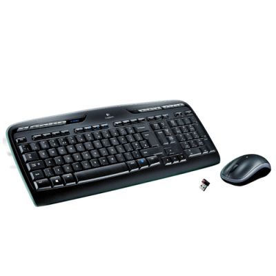 Logitech Wireless Combo MK330 Tastatur Maus enthalten USB QWERTY Spanisch Schwarz, Grau