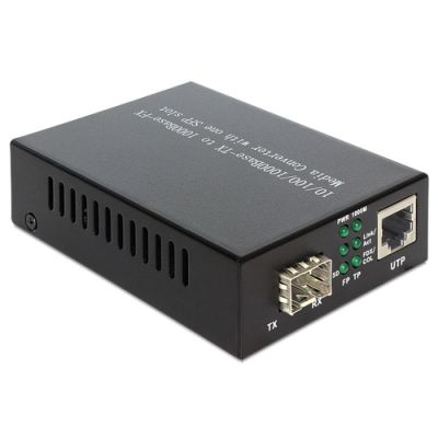 DeLOCK Media Converter 1000Base-T to SFP Netzwerk Medienkonverter 1000 Mbit/s Schwarz