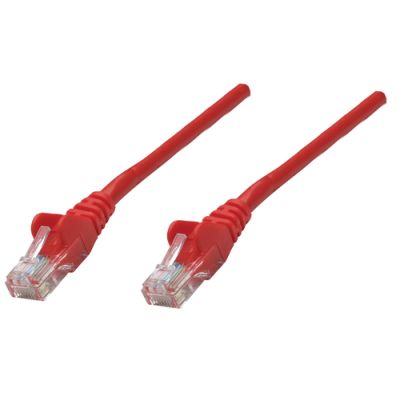 Intellinet Premium Netzwerkkabel, Cat6a, S/FTP, 100% Kupfer, Cat6a-zertifiziert, LS0H, RJ45-Stecker/RJ45-Stecker, 0,25 m, rot