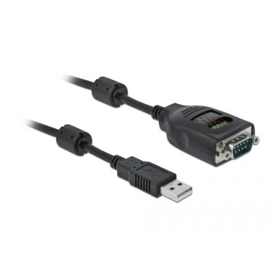 DeLOCK 90497 Serien-Kabel Schwarz 2 m USB Typ-A RS-232 DB9