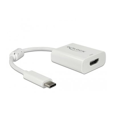 DeLOCK 63937 Videokabel-Adapter 0,1 m USB Typ-C HDMI Weiß