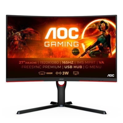 AOC C27G3U/BK Computerbildschirm 68,6 cm (27") 1920 x 1080 Pixel Full HD LED Schwarz, Rot