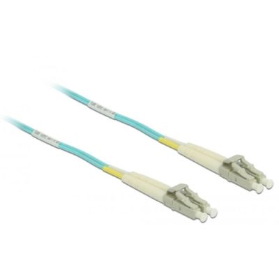 DeLOCK 86549 Glasfaserkabel 0,5 m LC OM3 Aqua-Farbe