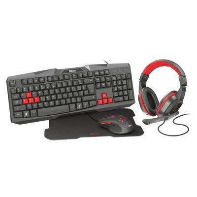 Trust Ziva 4-in-1 Tastatur Maus enthalten USB Nordisch Schwarz