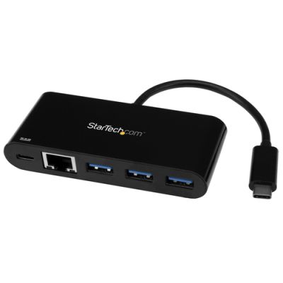 StarTech.com USB-C auf Ethernet Adapter mit 3 Port USB 3.0 Hub und Stromversorgung