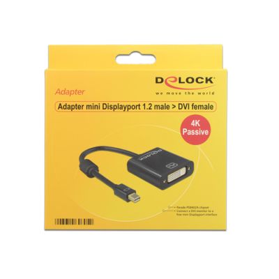 DeLOCK 62605 Videokabel-Adapter 0,2 m Mini DisplayPort DVI-I Schwarz
