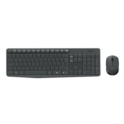 Logitech MK235 Tastatur Maus enthalten USB QWERTY Nordisch Grau