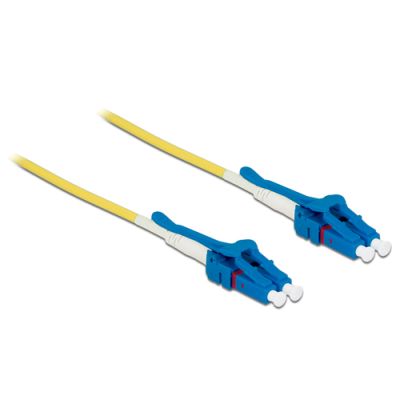 DeLOCK 85086 Glasfaserkabel 5 m LC OS2 Gelb