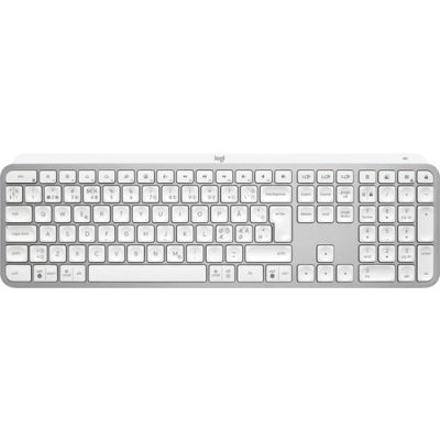 Logitech MX Keys S Tastatur RF Wireless + Bluetooth QWERTY Dänisch, Finnisch, Norwegisch, Schwedisch Aluminium, Weiß