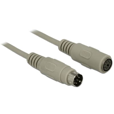 DeLOCK 84705 PS/2-Kabel 15 m 6-p Mini-DIN Grau