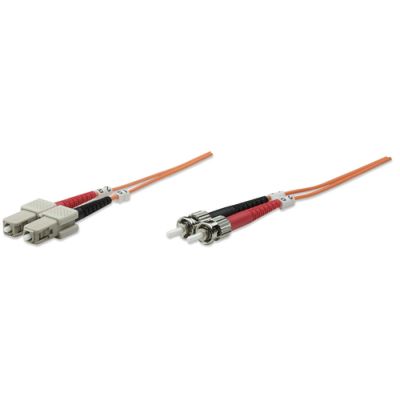 Intellinet Glasfaser LWL-Anschlusskabel, Duplex, Multimode, ST/SC, 50/125 µm, OM2, 3 m, orange