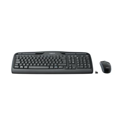 Logitech Wireless Combo MK330 Tastatur Maus enthalten USB QWERTZ Deutsch Schwarz