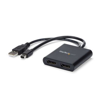 StarTech.com 2-Port Multi-Monitor-Adapter - Mini DisplayPort auf 2x DisplayPort MST Hub - Dual 4K 30Hz - Video Splitter für den erweiterten Desktop-Modus nur auf Windows-PCs - mDP 1.2 auf 2x DP