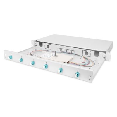 Digitus LWL Spleißbox, bestückt, LC, OM3