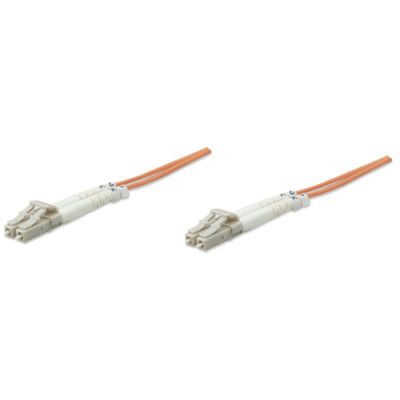 Intellinet Glasfaser LWL-Anschlusskabel, Duplex, Multimode, LC/LC, 62,5/125 µm, OM1, 5 m, orange