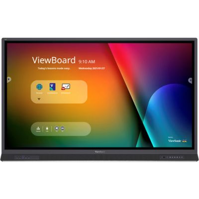 Viewsonic IFP6552-1ANEP Signage-Display Interaktiver Flachbildschirm 165,1 cm (65") LCD 400 cd/m² 4K Ultra HD Schwarz Touchscreen Eingebauter Prozessor Android 9