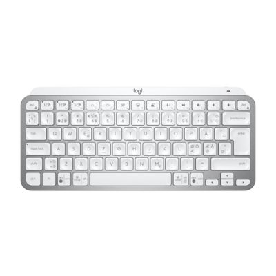 Logitech MX Keys Mini for Business Tastatur RF Wireless + Bluetooth QWERTY Nordisch Aluminium, Weiß