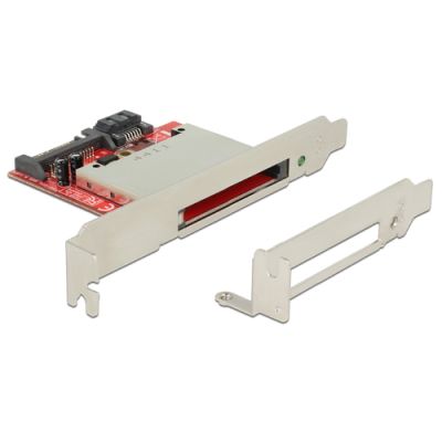DeLOCK 91495 Kartenleser SATA Eingebaut Schwarz, Rot, Silber