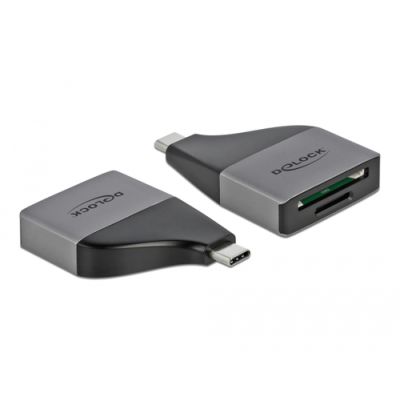 DeLOCK 64117 Kartenleser USB 3.2 Gen 1 (3.1 Gen 1) Type-C Grau