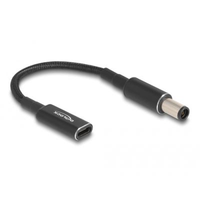 DeLOCK 60032 Stromkabel Schwarz 0,15 m USB C 7.4 x 5.0 mm