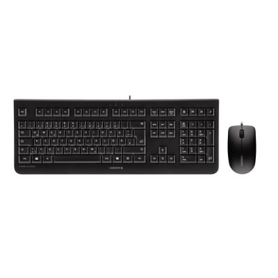 CHERRY DC 2000 Tastatur Maus enthalten USB AZERTY Belgisch Schwarz