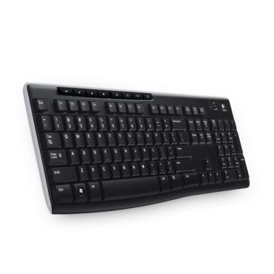 Logitech Wireless Keyboard K270 Tastatur RF Wireless AZERTY Französisch Schwarz