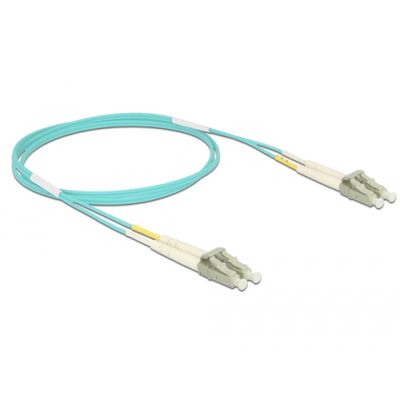 DeLOCK 86558 Glasfaserkabel 1 m LC OM3 Aqua-Farbe