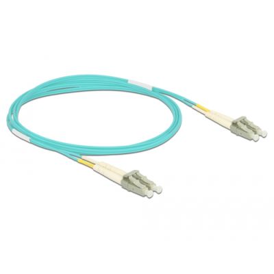 DeLOCK 86559 Glasfaserkabel 2 m LC OM3 Aqua-Farbe