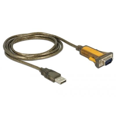 DeLOCK 65840 Serien-Kabel Schwarz, Gelb 1,5 m USB Typ-A DB-9