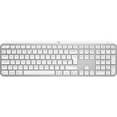 Logitech MX Keys S Tastatur RF Wireless + Bluetooth QWERTY US International Aluminium, Weiß