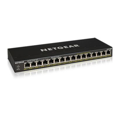 NETGEAR GS316PP Unmanaged Gigabit Ethernet (10/100/1000) Power over Ethernet (PoE) Schwarz